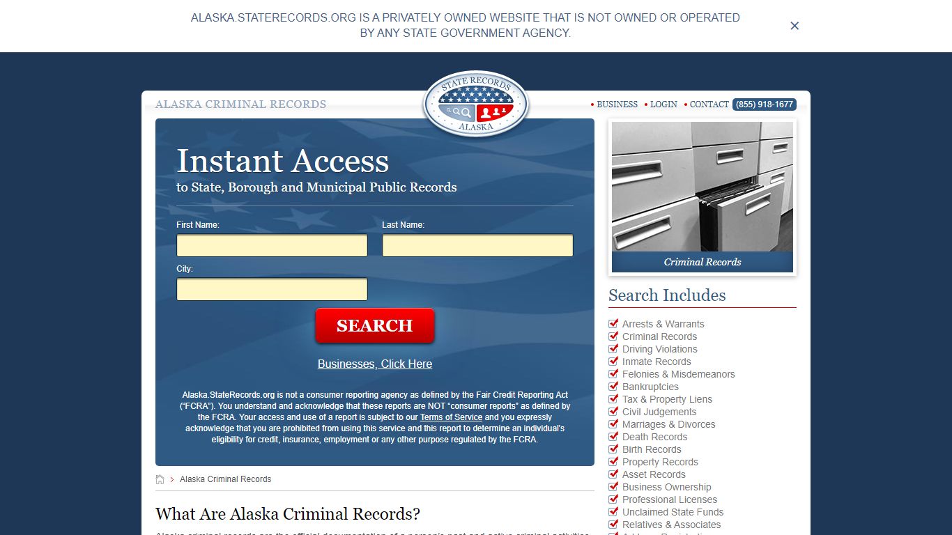 Alaska Criminal Records | StateRecords.org