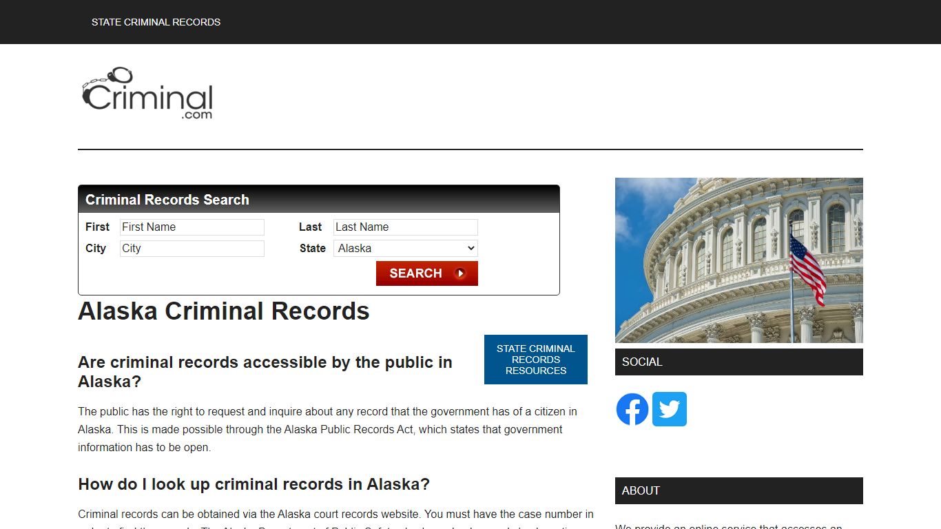 Alaska Criminal Records