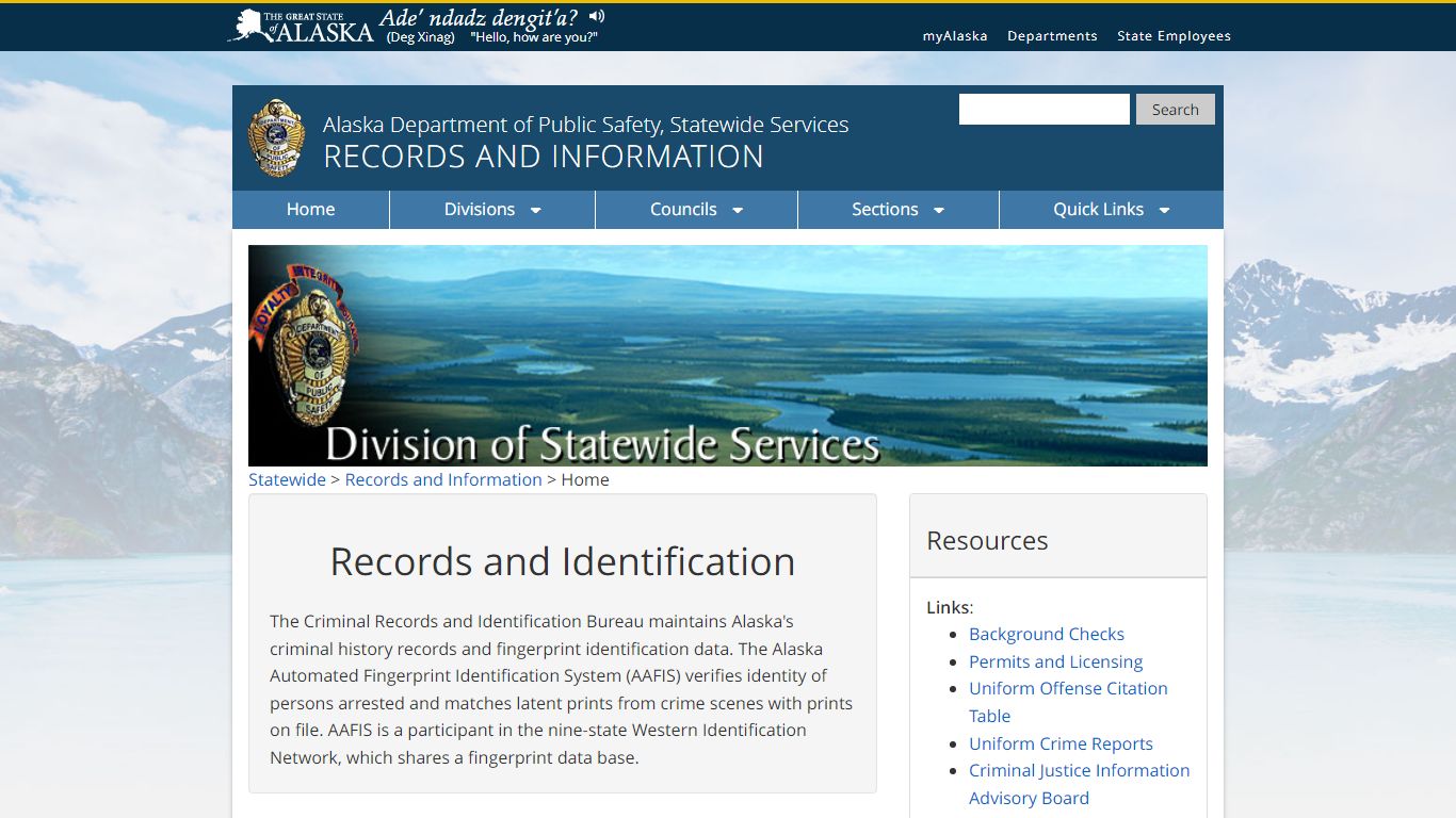 Home - Records and Information - Statewide - Alaska Department of ...